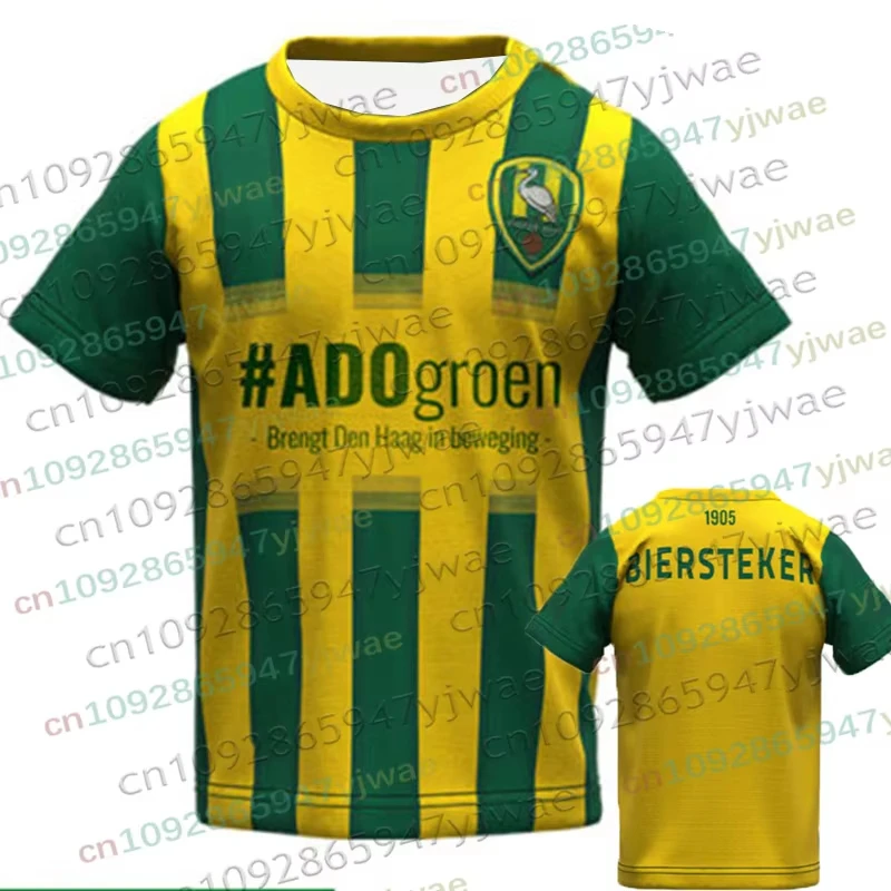 26/27 Ado Den Haag Fans Fußballtrikot Herbst Damen Herren Atmungsaktives Schnelltrocknendes Trainings-Oberteil Locker Sitzendes Fitness-Set für Erwachsene/Kinder T-Shirt – Detail 9