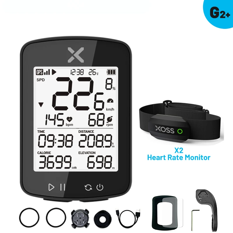 XOSS G2 G2 Plus Fietscomputer Draadloos GPS Fietsen Snelheidsmeter Racefiets MTB Waterdicht ANT+ Cadans Snelheid Slimme fietscomputer