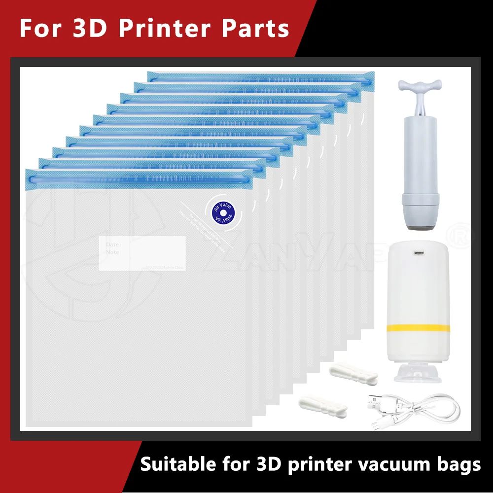 3D Printer Vacuum Bag PLA ABS PETG Filament Storage Bag Dryer Safekeep Humidity Resistant Sealing Bags Keep Filament Dry Sealed