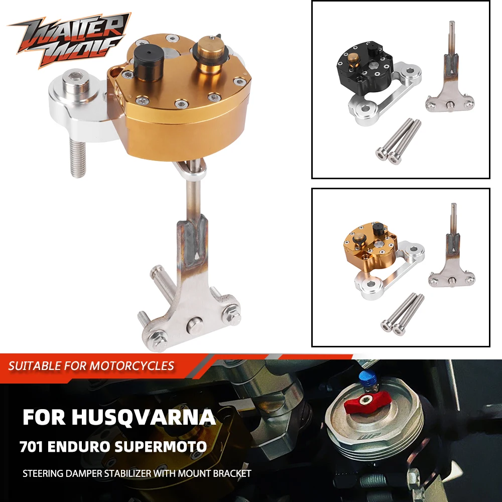 

Safety Reserved Steering Damper Stabilizer Control For Husqvarna 701 Enduro / Supermoto 2016-2025 Handlebar Riser Mount Bracket