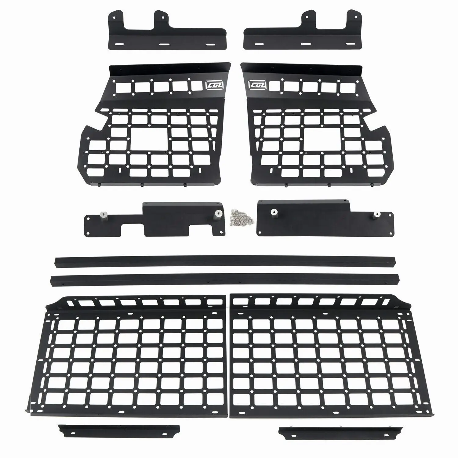 For Toyota Land Cruiser Prado FJ120 / Lexus GX470 2003-2009 Rear Trunk Storage Rack Luggage Organizers Cargo Shelf Molle Panels