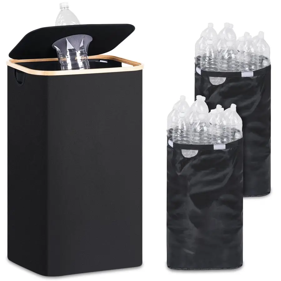 

Gallons Recycling Bins for Kitchen, Indoor Recycle Bins with Lid, 110L Large Recycle bin with 2 Removeable Reusable Inner Bags,