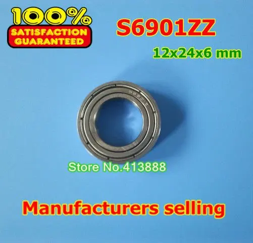 

500pcs free shipping SUS440C environmental corrosion resistant stainless steel deep groove ball bearings S6901ZZ 12*24*6 mm