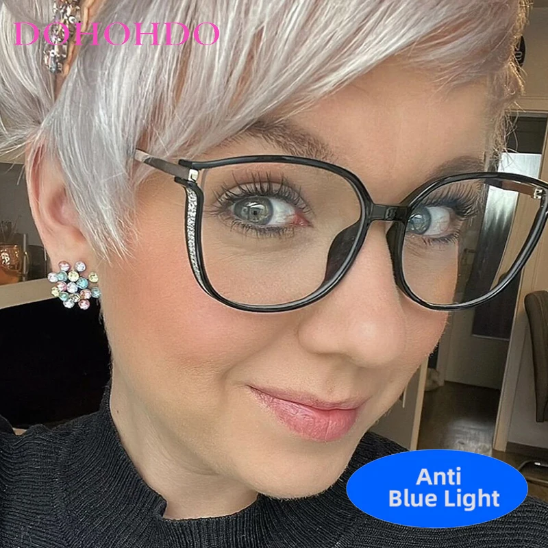 

Fashion Thick Frame Cat Eye Optical Trending Glasses Women Men Designer Brand Anti-Blue Light Computer Gaming Eyeglasses Lentes