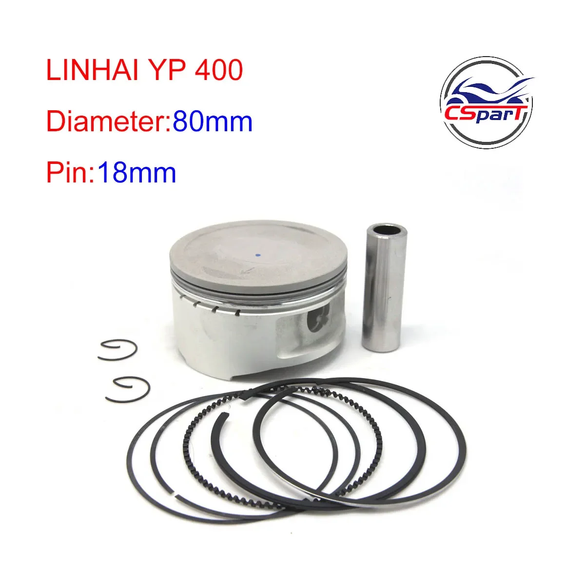 LH400 80MM 18MM Piston Ring Gasket Kit VOG LINHAI YP 400 400CC Tank Touring  ATV Buggy Scooter Parts