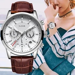 LIGE Top Brand Luxury Fashion Chronograph Women Watches Elegant Luxury Leather Ladies Watch Waterproof Woman Quartz Wristwatch