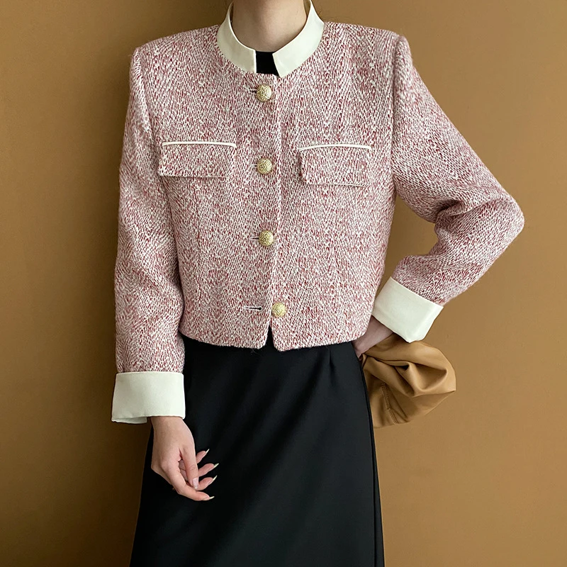 2024 New Arrival Women Jacket Coats Single Button Long Sleeve Women Elegant Spring Coat Feminino Tops