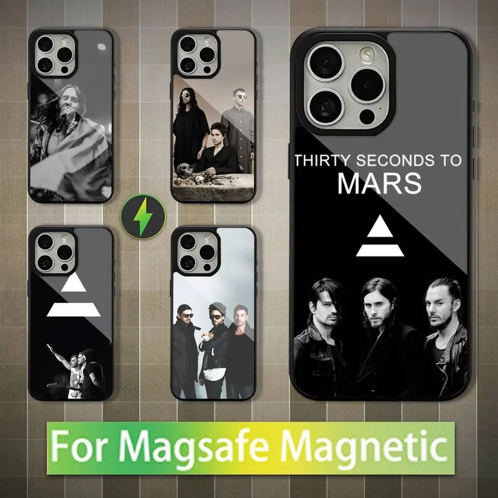 

Band 30 SECONDS To MARS Phone Case For iPhone 16,15,14,13,12,11,Pro,Max,Plus,Mini,Magsafe,Magnetic Wireless Charging Case