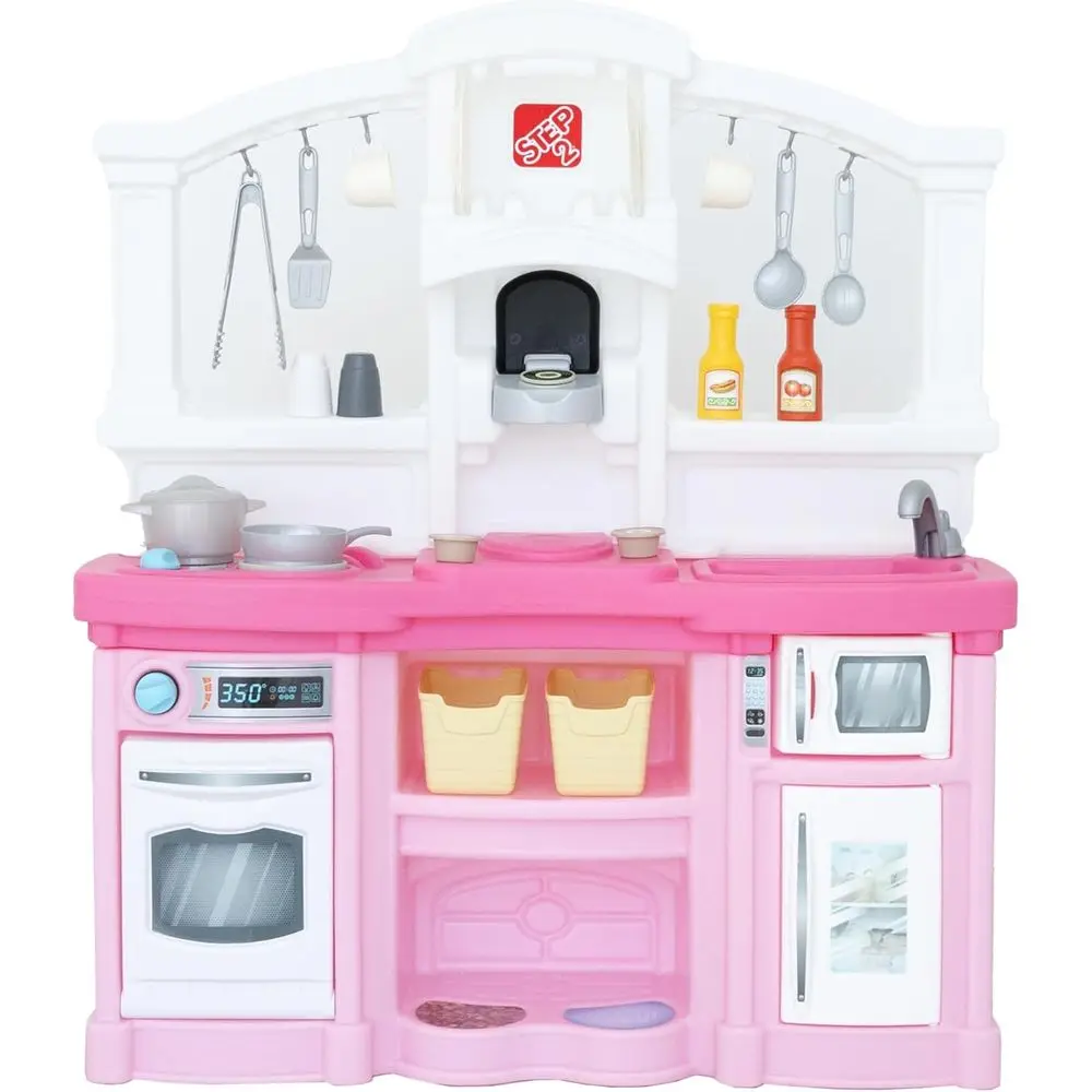 

Step2 un with riends Kids Kitchen Playset, Indoor/Outdoor Kitchenette, Interactive Play with Lights and Sounds, Durable Plastic,