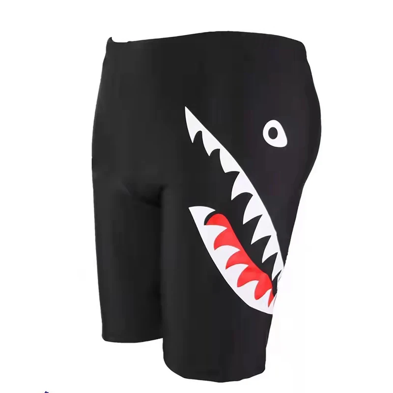 (XL-3XL) męska Shark kąpielówki długie dna szybkie suche elastyczne pięciopunktowe kąpielówki plaża strój kąpielowy gorąca wiosna stroje kąpielowe