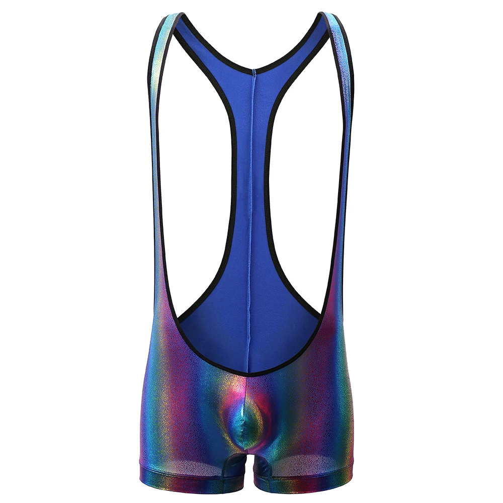 Mens Suspenders Boxer Shorts Colorful Print Union Underwear Work Brace Briefs with Straps Comfortable Stretch Underpants