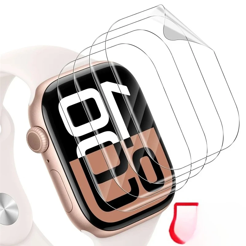 5 قطعة فيلم هيدروجيل لساعة أبل 5 6 SE 40 مللي متر 44 مللي متر 42 38 واقي للشاشة أبل ساعة الترا 49 مللي متر 7 8 9 41 مللي متر 45 مللي متر 10/11 42/46 مللي متر