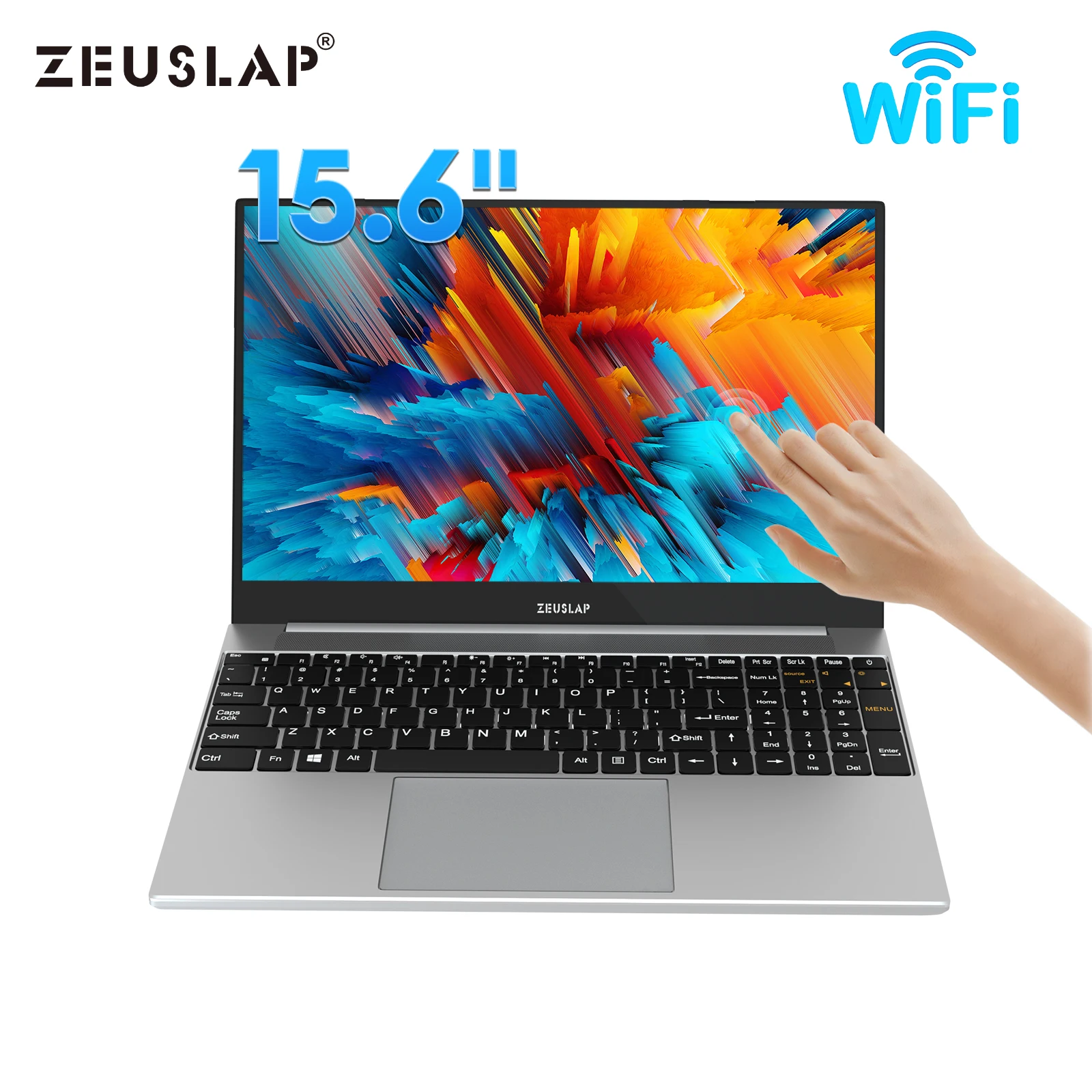 

ZEUSLAP 15.6 Inch Touch Portable Monitor with Keyboard and Mouse Built-in Battery for Cloud PC Raspberry Switch PS5 Samsung DEX