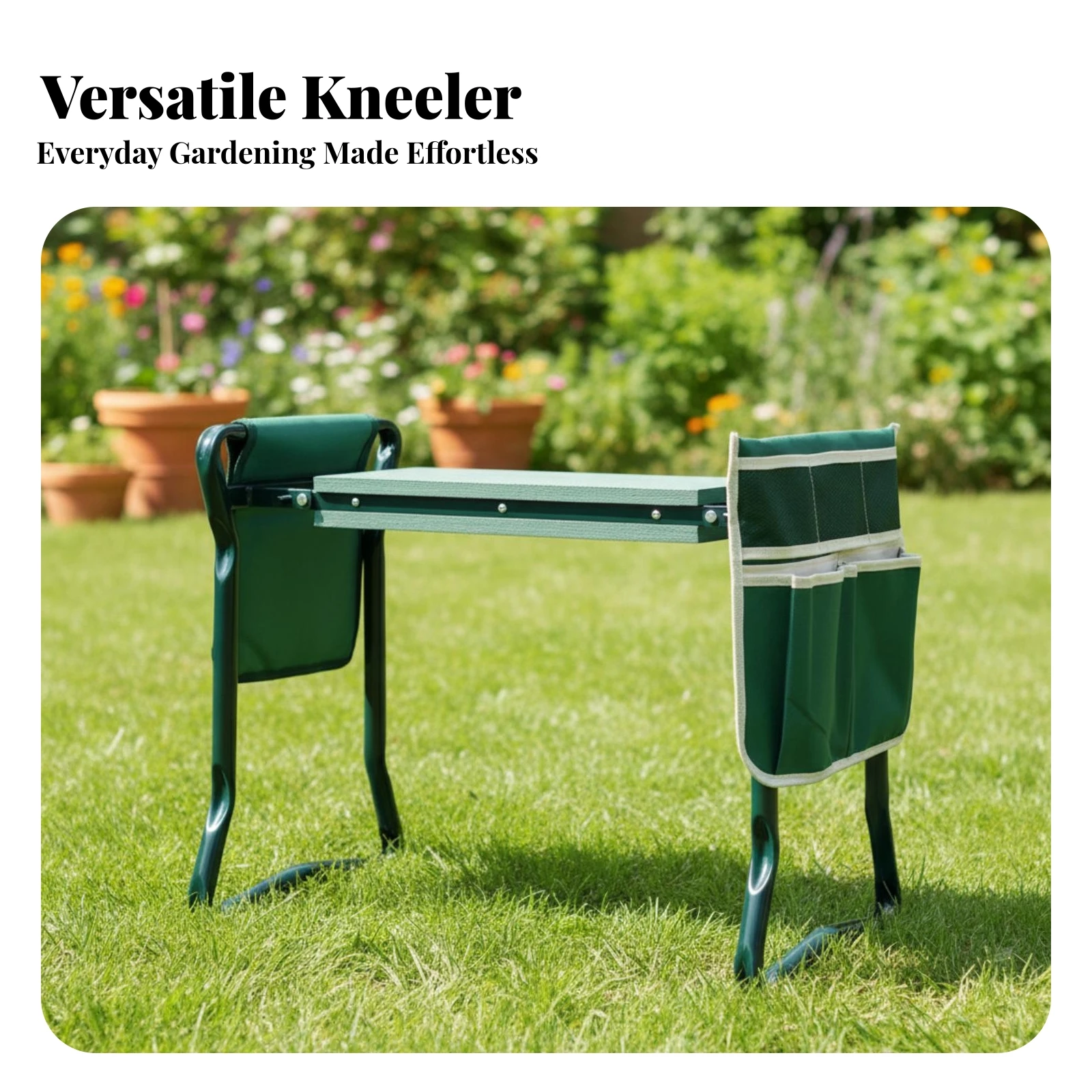 Garden Kneeler and Seat with Tool Pouch Portable Garden Kneeler and Seat with Tool Bag Furniture Heavy Duty Long-Lasting