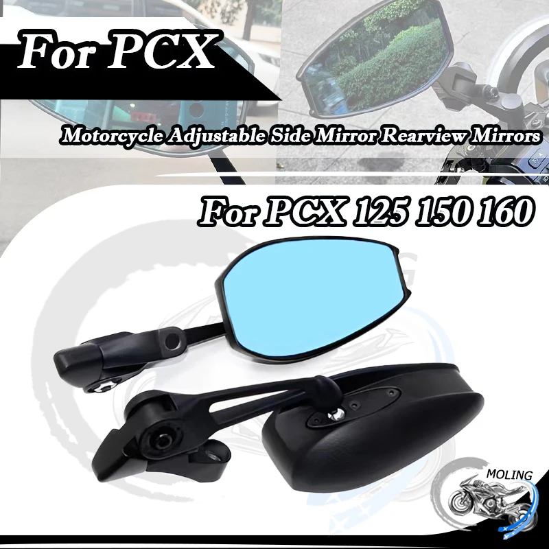 

For Honda PCX 125 150 160 PCX125 PCX150 PCX160 Motorcycle Rearview Mirror Scooter Universal CNC Aluminum Accessory 2023 2022