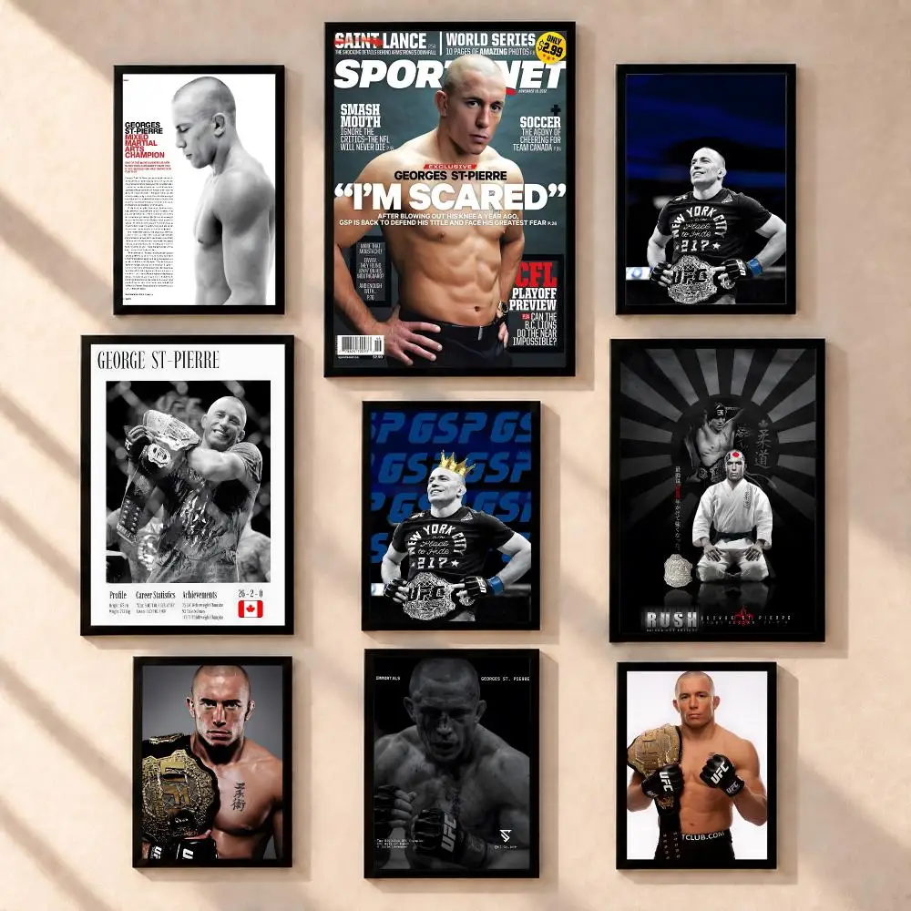 actor Georges St-Pierre Poster HD Poster Peel Stick Waterproof Wall Art Print Bedroom Living Room Modern Decor Gift