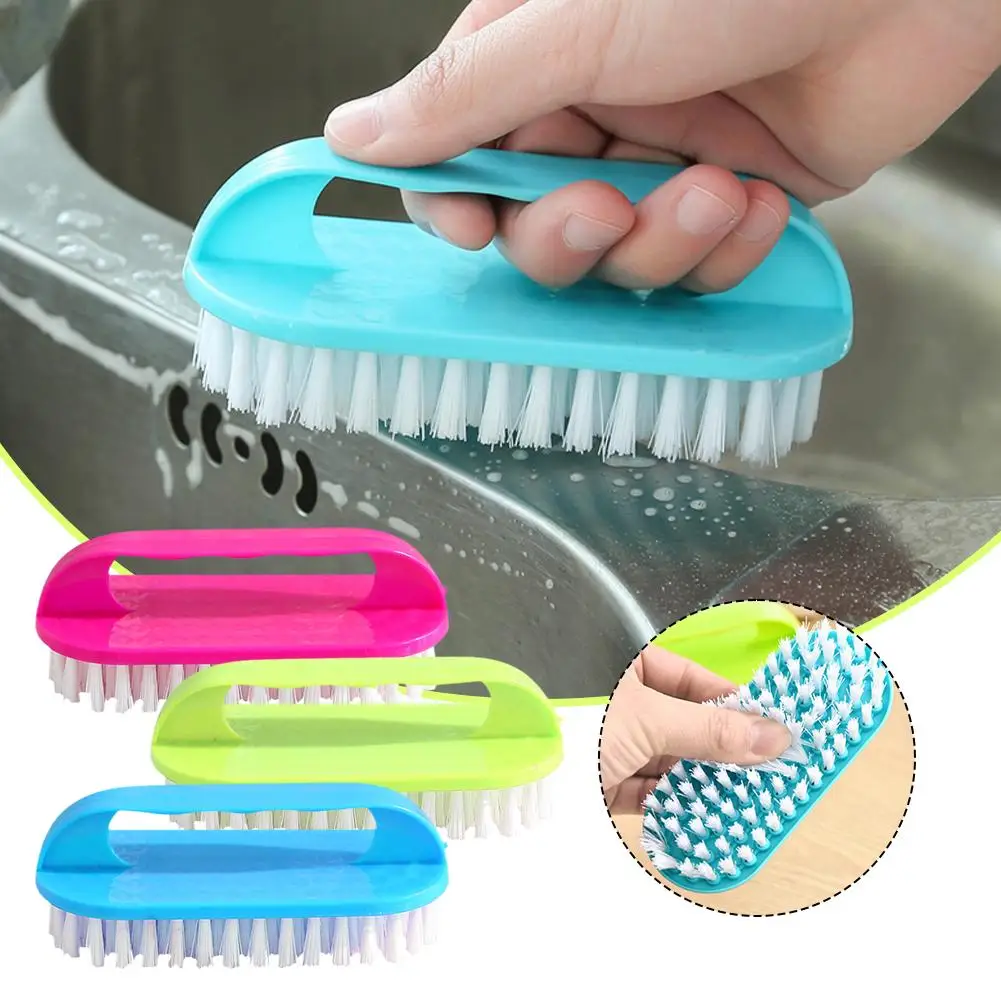 1/2/3PCS Random Color Plastic Hand Scrubbing Brush Soft Bristle Laundry Clothes Shoe Cleaner Household Decontamination