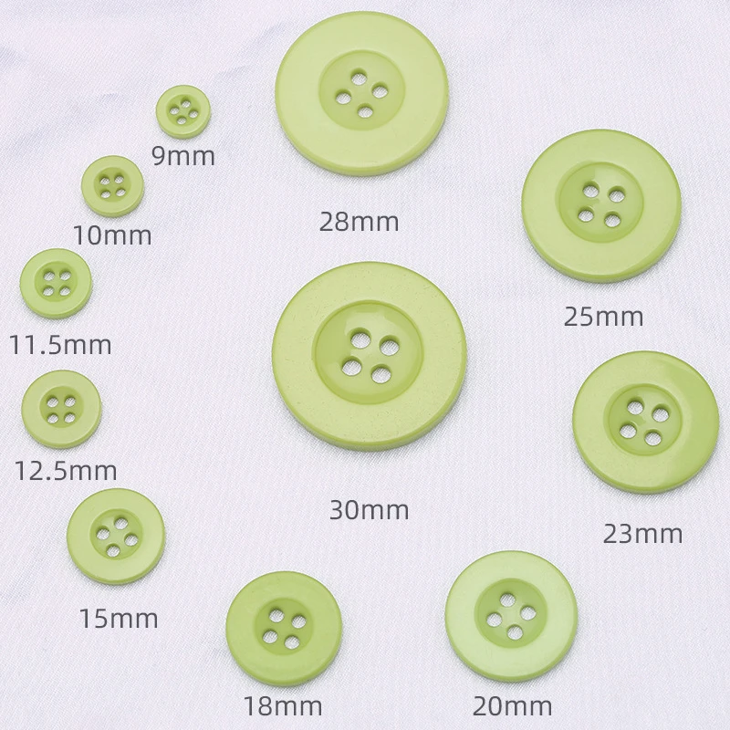 5PCS Colorful Resin DIY Buttons with Wide Edges and Four Holes for Shirts, Suits and Jackets Sewing Supplies