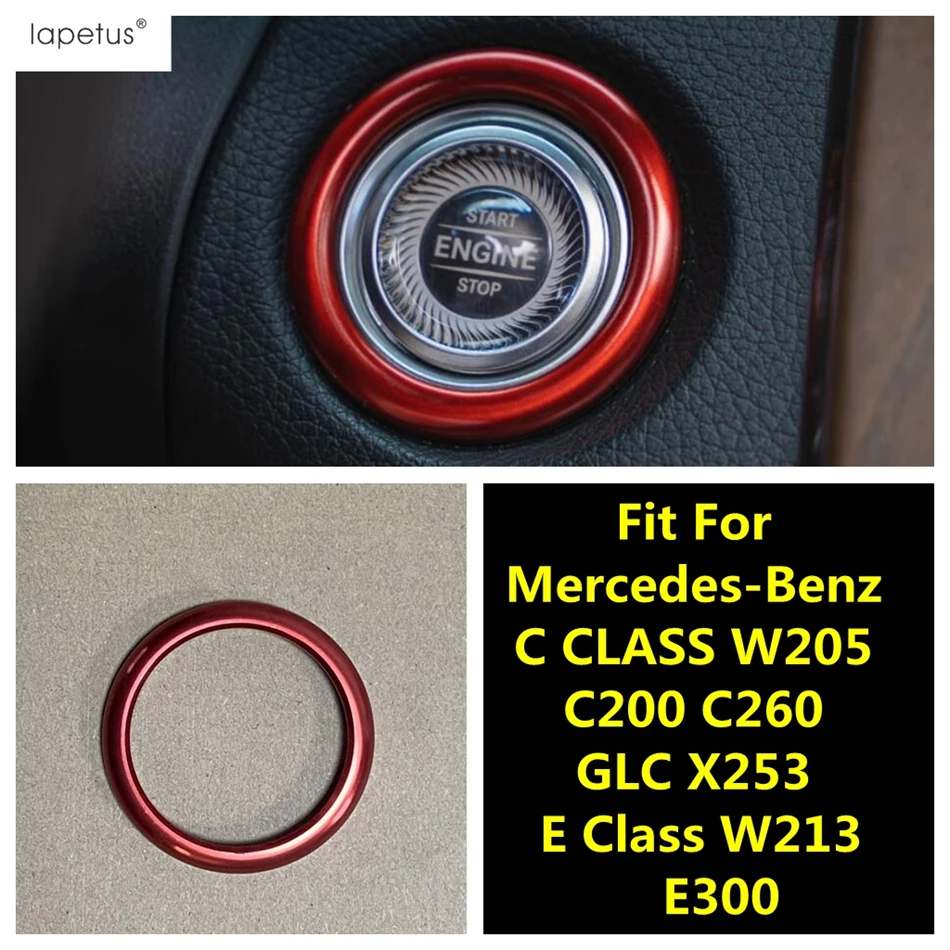 

Console Key Start Stop Engine Button Circle Trim Accessories For Mercedes-Benz C CLASS W205 C200 C260 GLC X253 E Class W213 E300