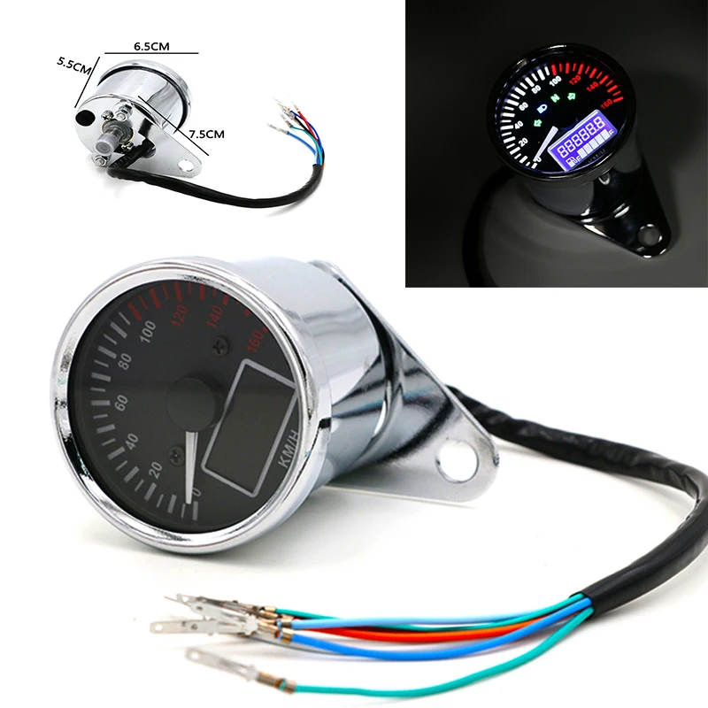 Motorcycles Odometer LCD Speedometer Multifunction Universal For Honda Yamaha Suzuki Kawasaki