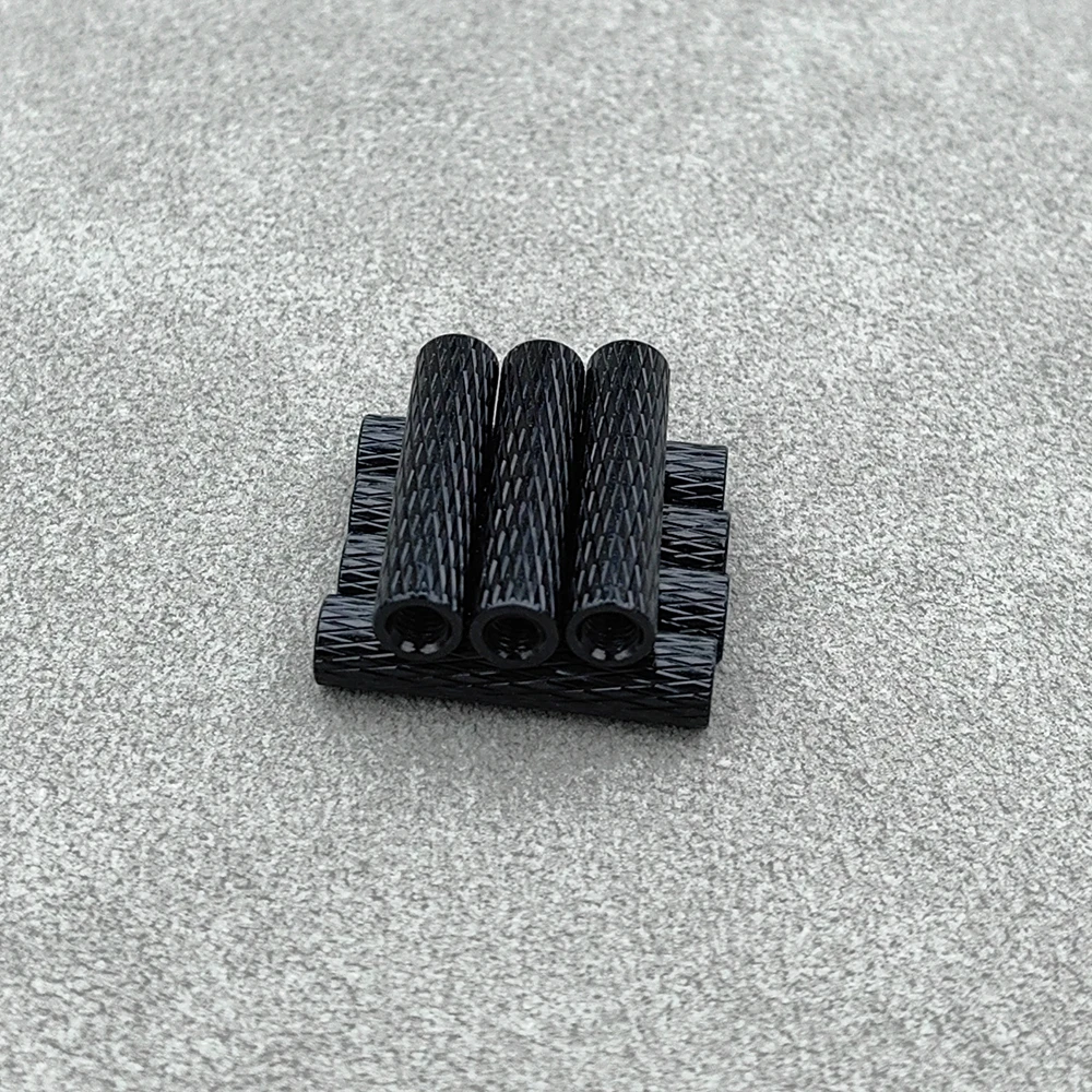 20 peças pilar espaçador de impasse de alumínio serrilhado M3 para drone FPV RC preto para peças de estrutura FPV
