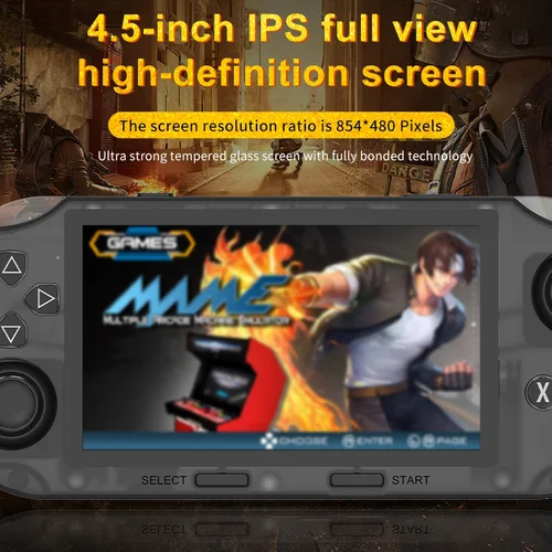 Imagen 2 del producto Consola de juegos inalámbrica portátil con pantalla IPS HD de 4,5 pulgadas SF3000HD con procesador de doble núcleo de 1,2G, reproductores de juegos portátiles con batería grande
