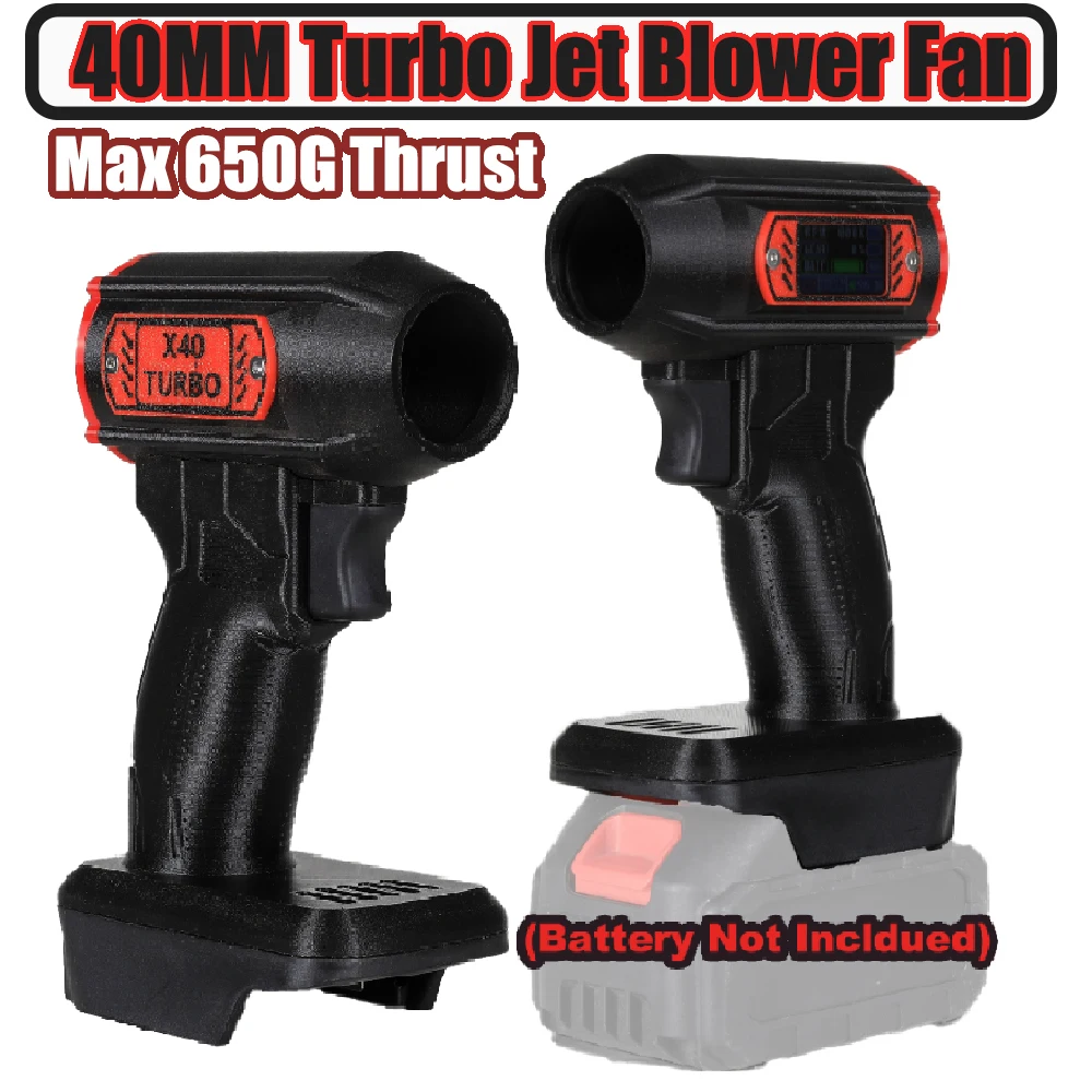 

X40 Electric Handheld Turbo Jet Fan Fo Dewalt 40MM Brushless Turbo Fan Blower Max 1000g Thrust Snow Leaf Dust Blowing For Makita