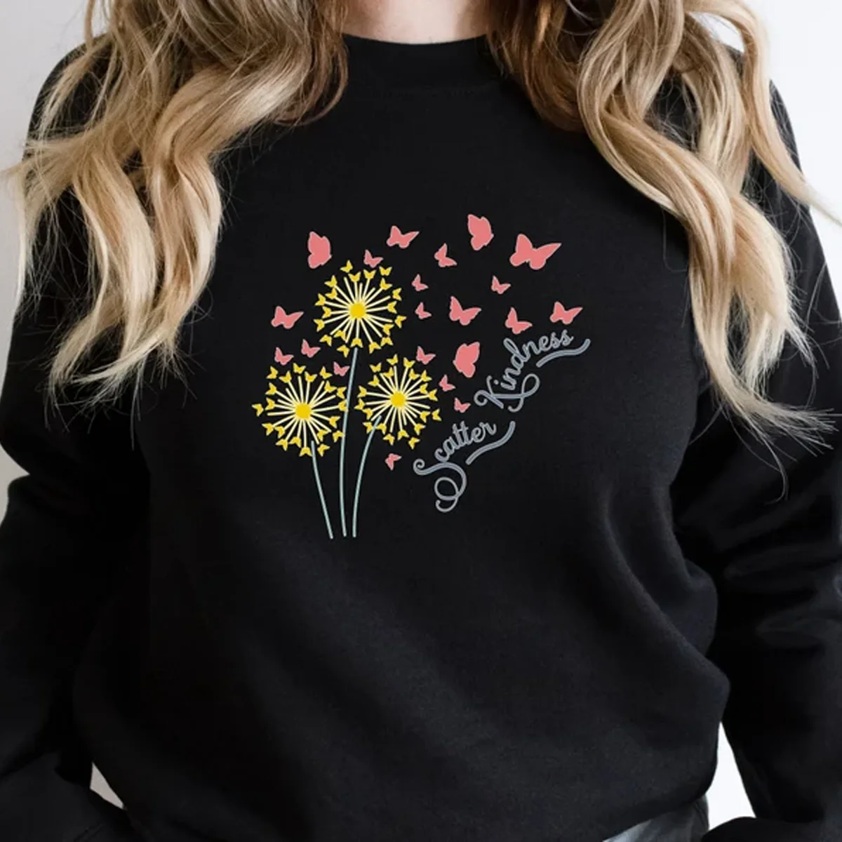 Kindness Sweatshirt Be Kind Sweater Kindness Matters Yoga Lover Gift Inspirational Jumper Mental Health Gift Butterfly Sweater