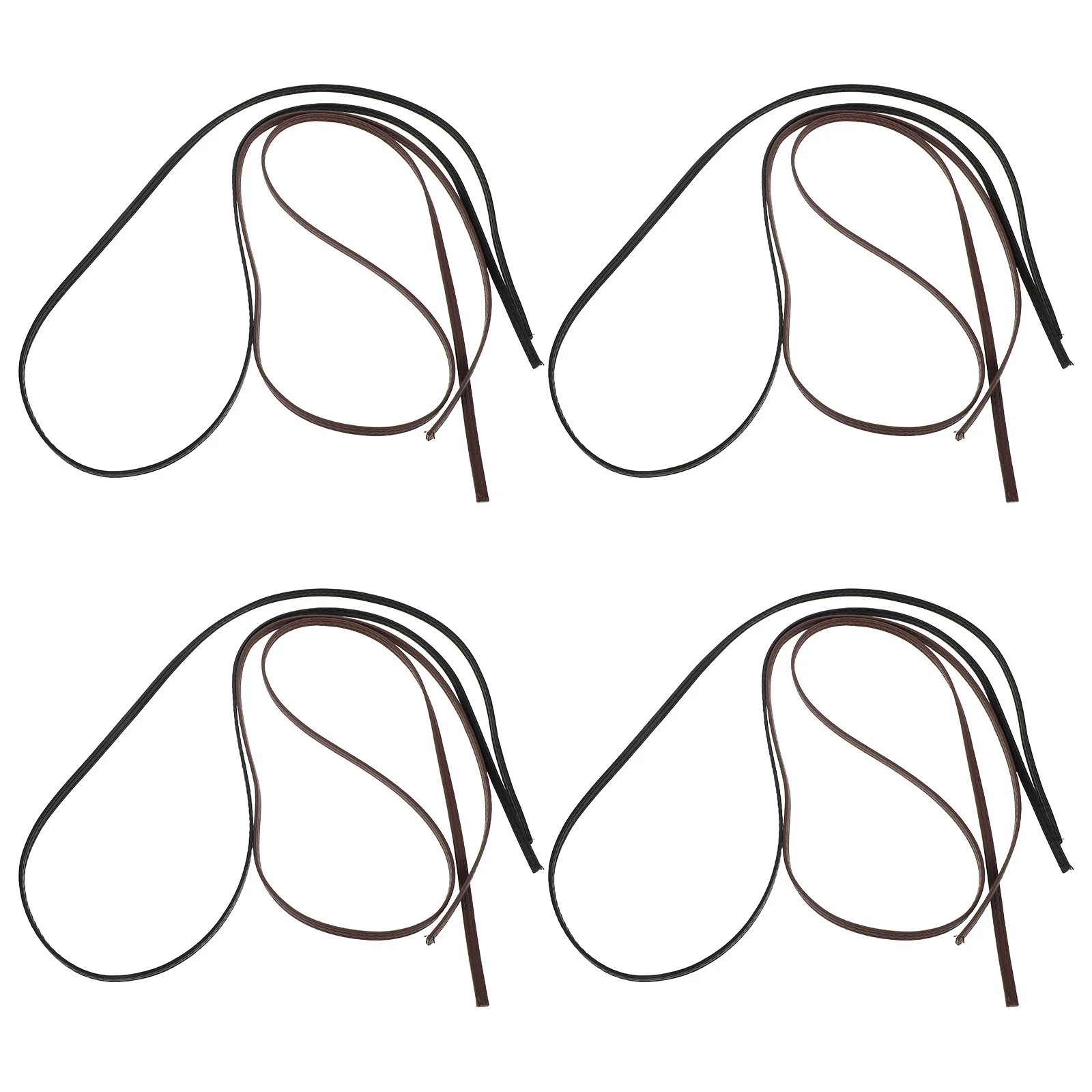 

8Pcs Handcrafted PU Cord Double Stitched 6mm Flat Strip for DIY Jewelry Making Crafting Bracelet Wristband Rope