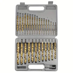 Titanium Impact Drill Bit Set -30 Pcs Hex Shank HSS,1/16