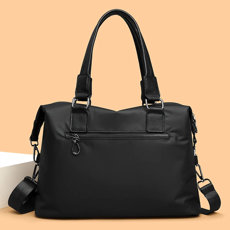 new Waterproof Oxford Cloth + cowhide Travel Bag Handbag men's Large Capacity briefcase computer bag Shoulder Bag Sports Fitness