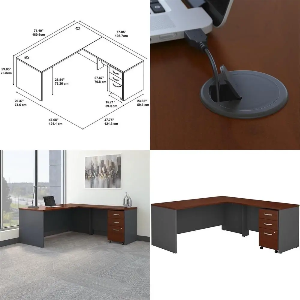 

Bush Businurniture Echo 3 Der Mobile ile Cabinet in ern Gray