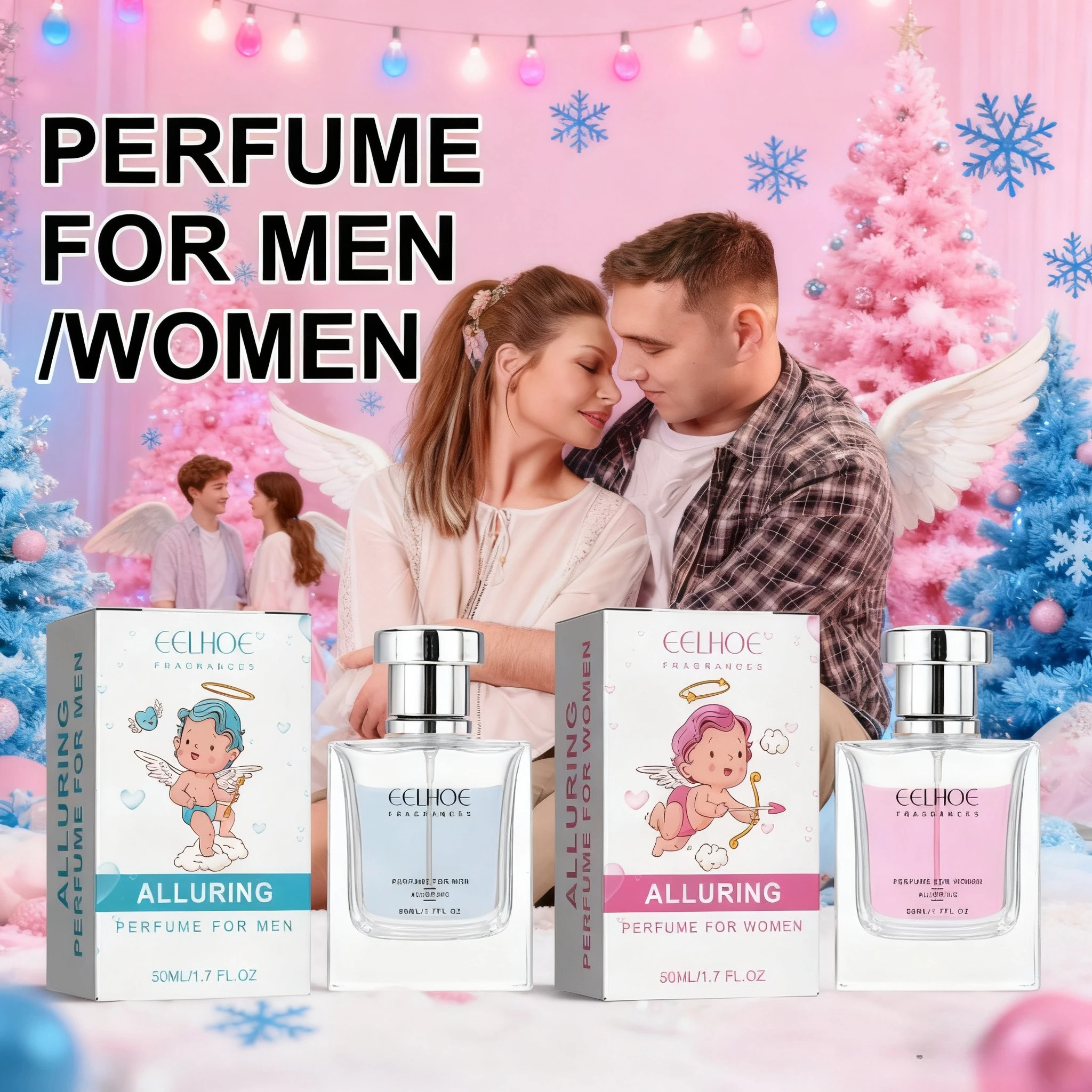 

Christmas Cupid Information Perfume Long-lasting Light Fragrance, Fresh and Natural Niche Scent for Wrists and Behind The Ears