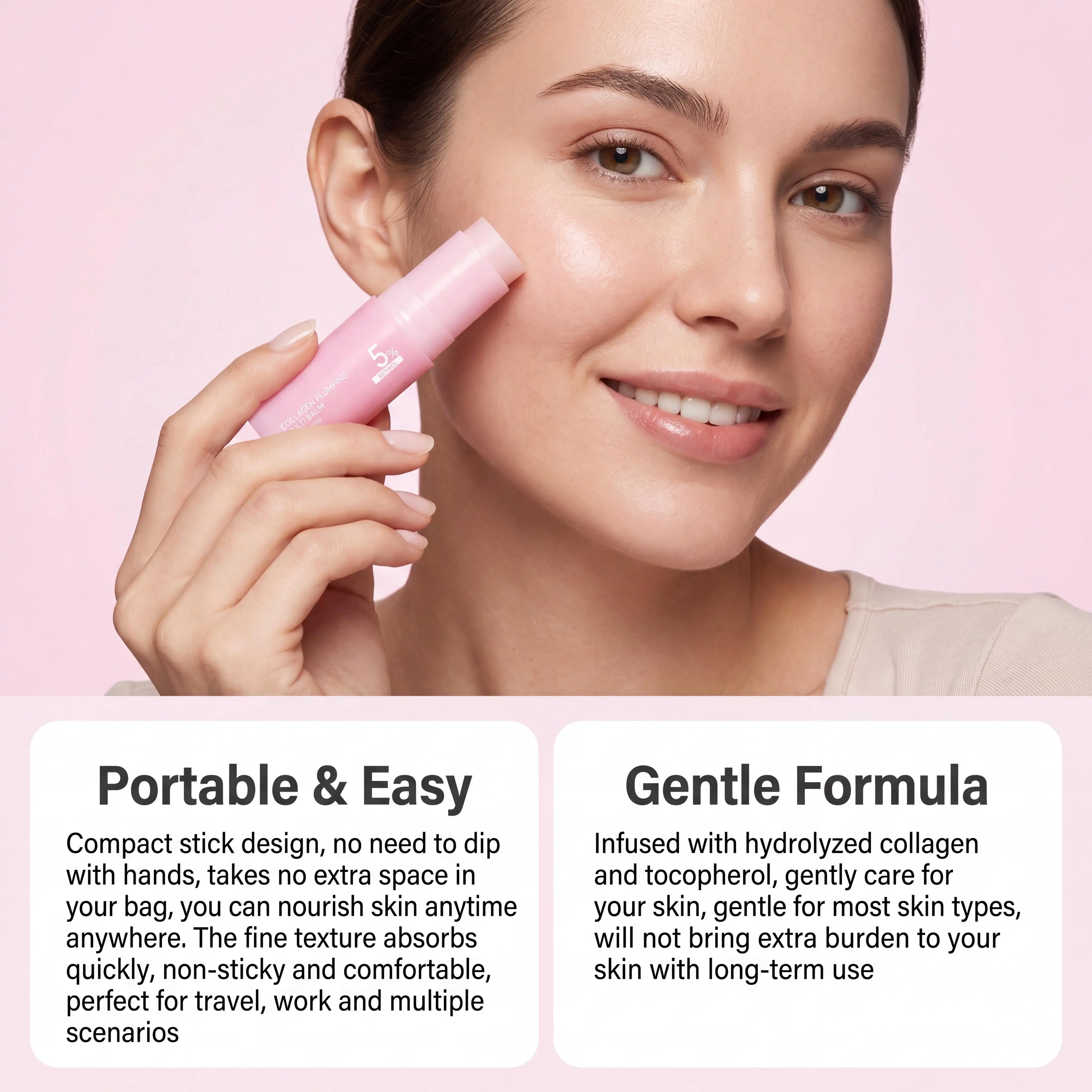 5% Retinol Kollagen Plumping Multi-Balm All-in-One Feuchtigkeitspflege für Langanhaltende Strahlkraft, Verbesserte Hautelastizität und Anti-Falten-Effekt – Detail 7