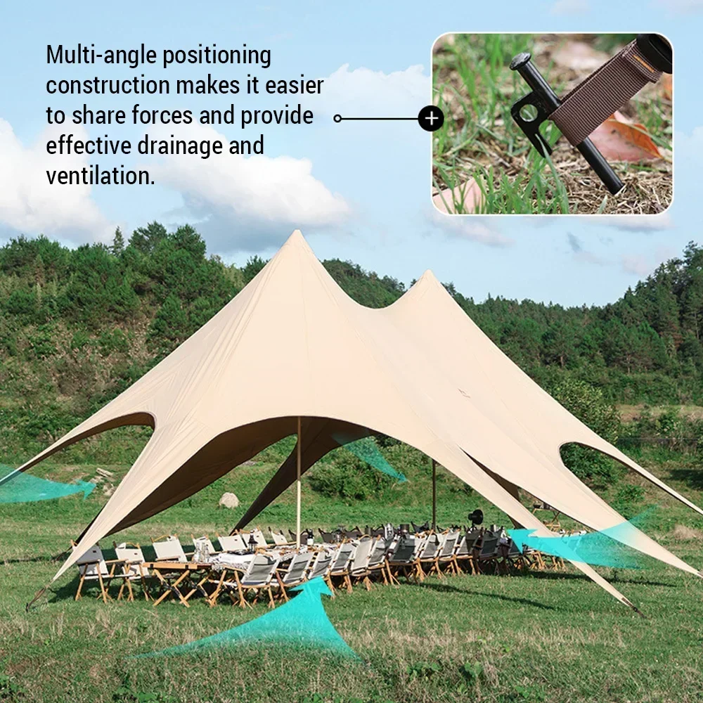 Awing Beach Tent Shade Garden Gazebo 20x4 Sun Protection Waterproof Outdoor Roasting Against Sun Sea Grilling Sand Tarp Large