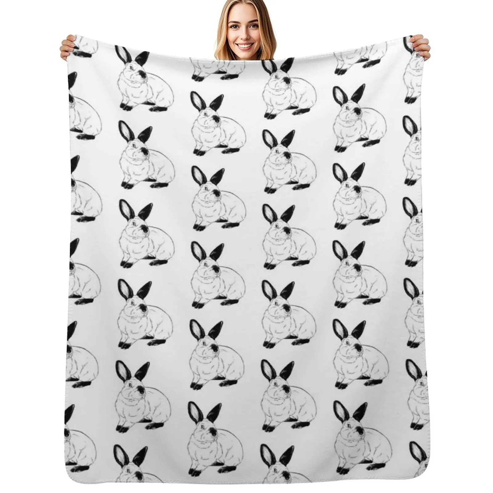

Californian rabbit Throw Blanket Breathable Lightweight Blanket for Adults Kids