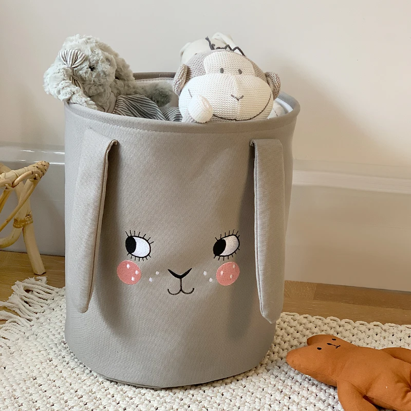 1PC Ins Style Foldable Laundry Basket for Dirty Clothes for Kids Baby Children Toys Canvas Wasmand Large Storage Hamper