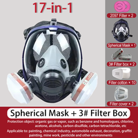 Anti-Fog 6800 Chemical Mask Gas Mask Dust Respirator Paint Pesticide Spray Full Face for Laboratory Welding