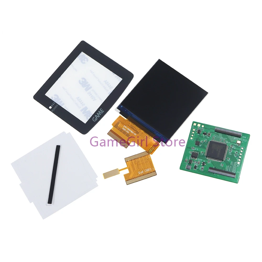 1 conjunto de kit de modificação de tela com luz de fundo alta IPS de 2,6 polegadas para console Gameboy Color GBC V4.0