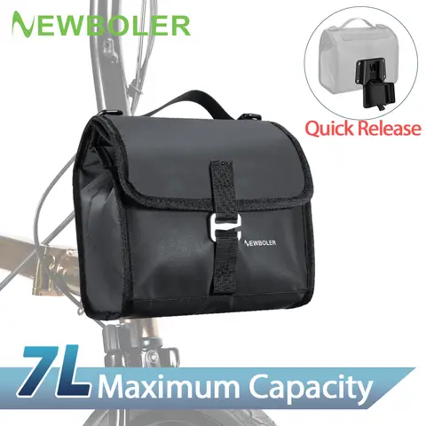 NEWBOLER 4-7L 방수 자전거 가방 퀵 릴리스 Brompton Front Bag Brompton 자전거에 적합한 절연 자전거 가방