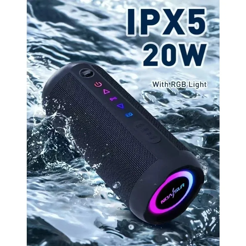 Portable Professional Designer Bluetooth Wireless Speaker 20w Clear Sound RGB Flash Bluetooth Travel Speaker
