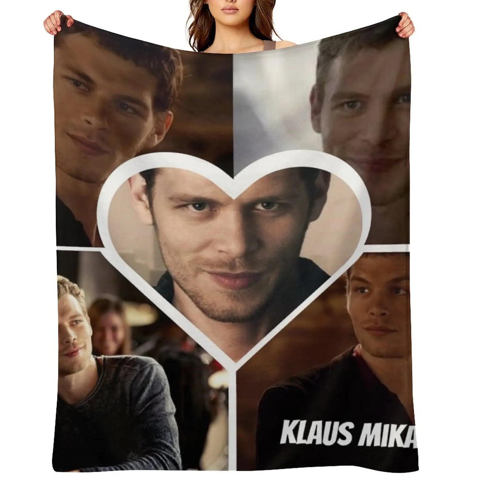 

klaus mikaelson ,the originals ,the vampirediaries ,tvd ,damon salvatore Throw Blanket Single Flannels Blankets