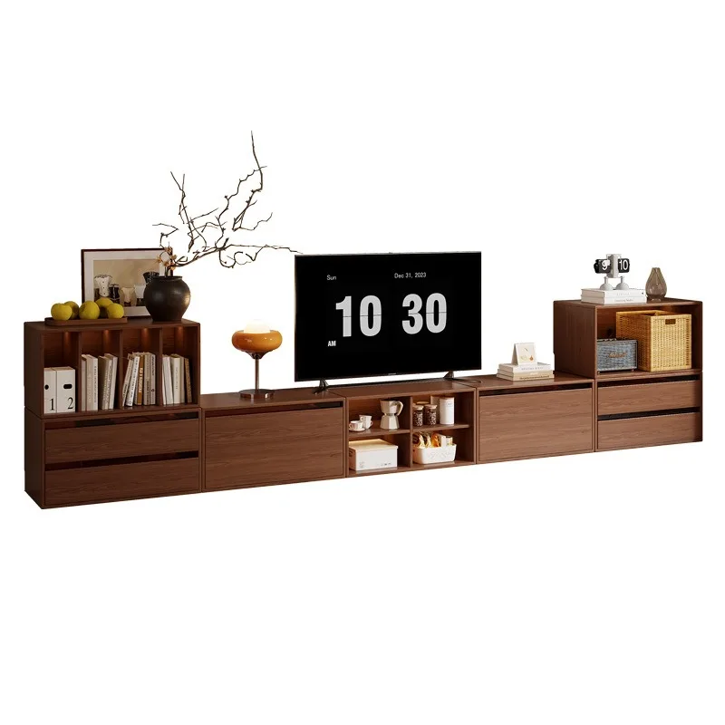 Bookcase Modular combination cabinet Storage display cabinet Floor to wall Solid wood Kindergarten living room Storage locker