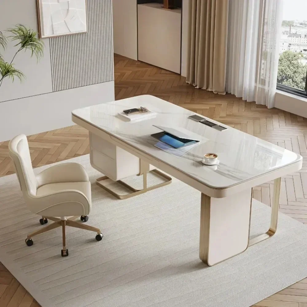 

Light Luxury Slate Office Desks Simplicity Computer Advanced Sense Office Desk Household Bureau Meuble Escritorio Work Furniture