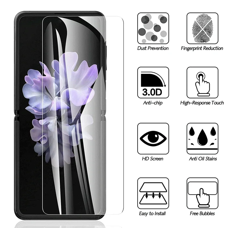 For Samsung Galaxy Z Flip 4 Screen Protector Full Coverage Soft Hydrogel Film HD Clear TPU Film for Samsung Galaxy Z Flip 4 5G - Image 2