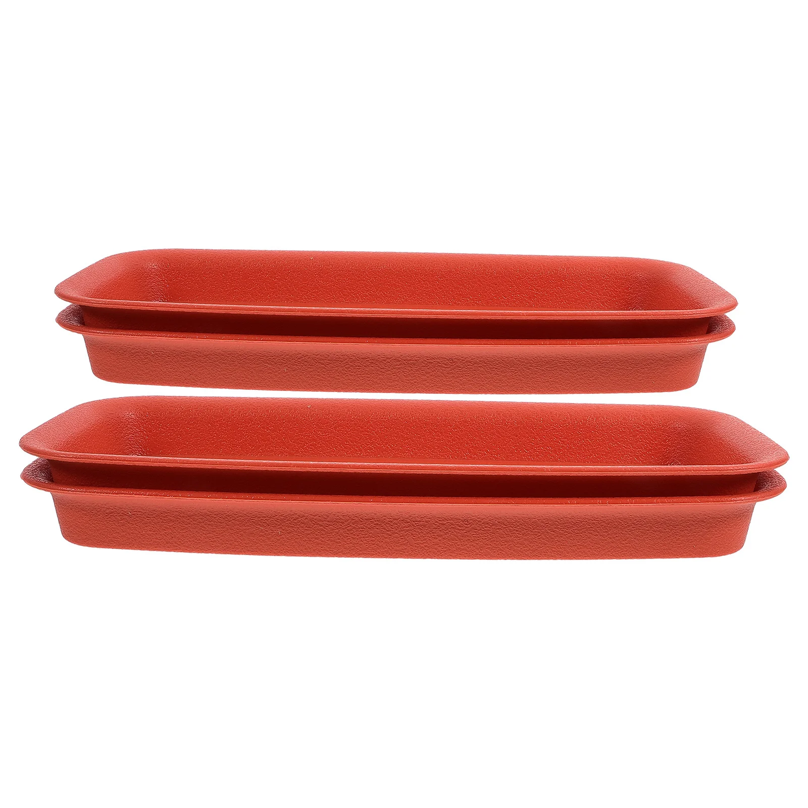 

Growing Plants Flower Pot Saucers Planter Plate Red PP Long Rectangle Drip Tray