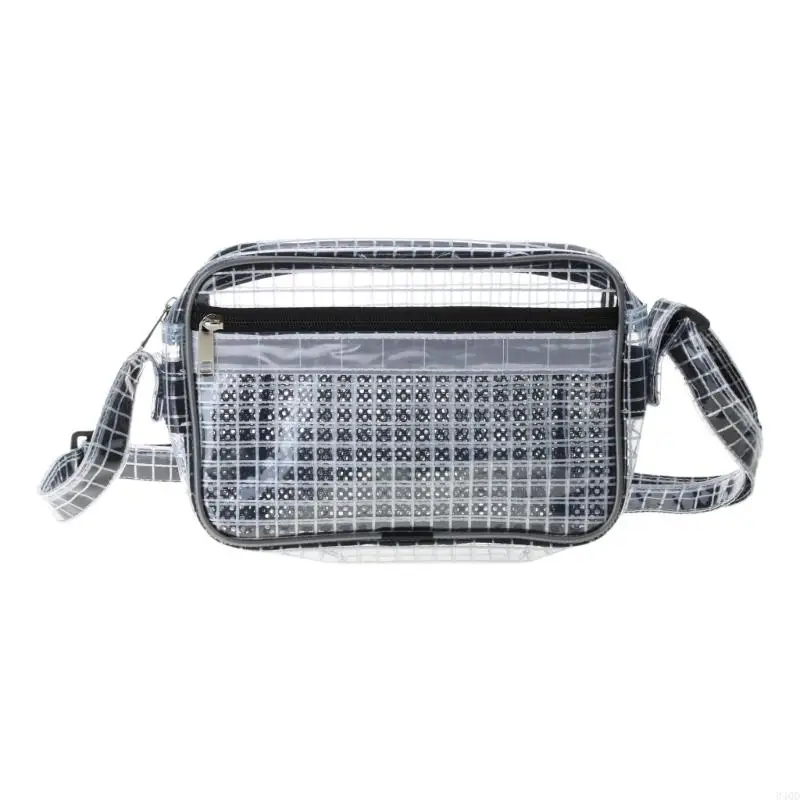 

340D Fashion Anti-static PVC Engineer Tool Bag Transparent Crossbody Shoulder Bags Satchel for Teenager Girls