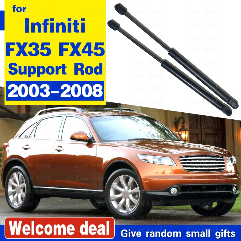 2PCS Front Hood Lift Support Shock Struts Gas Spring for Infiniti FX35 FX45 2003 2004 2005 2006 2007 2008 Hydraulic Rod