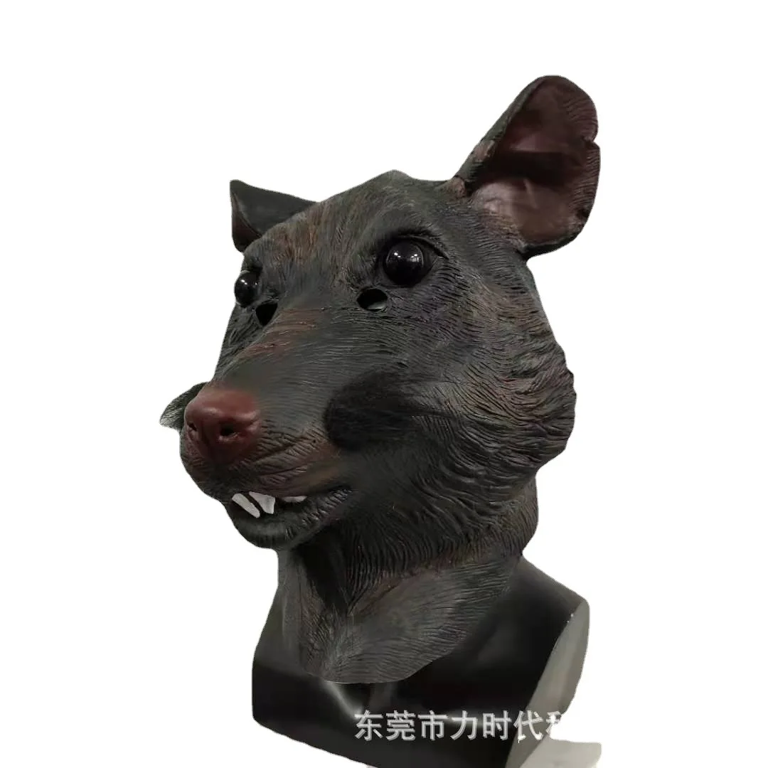 

Animal Realistic Mouse Animal Head Latex Masks Halloween Animal Cosplay Costume Rat Head Cover Carnival Party Adult Giant Mouse