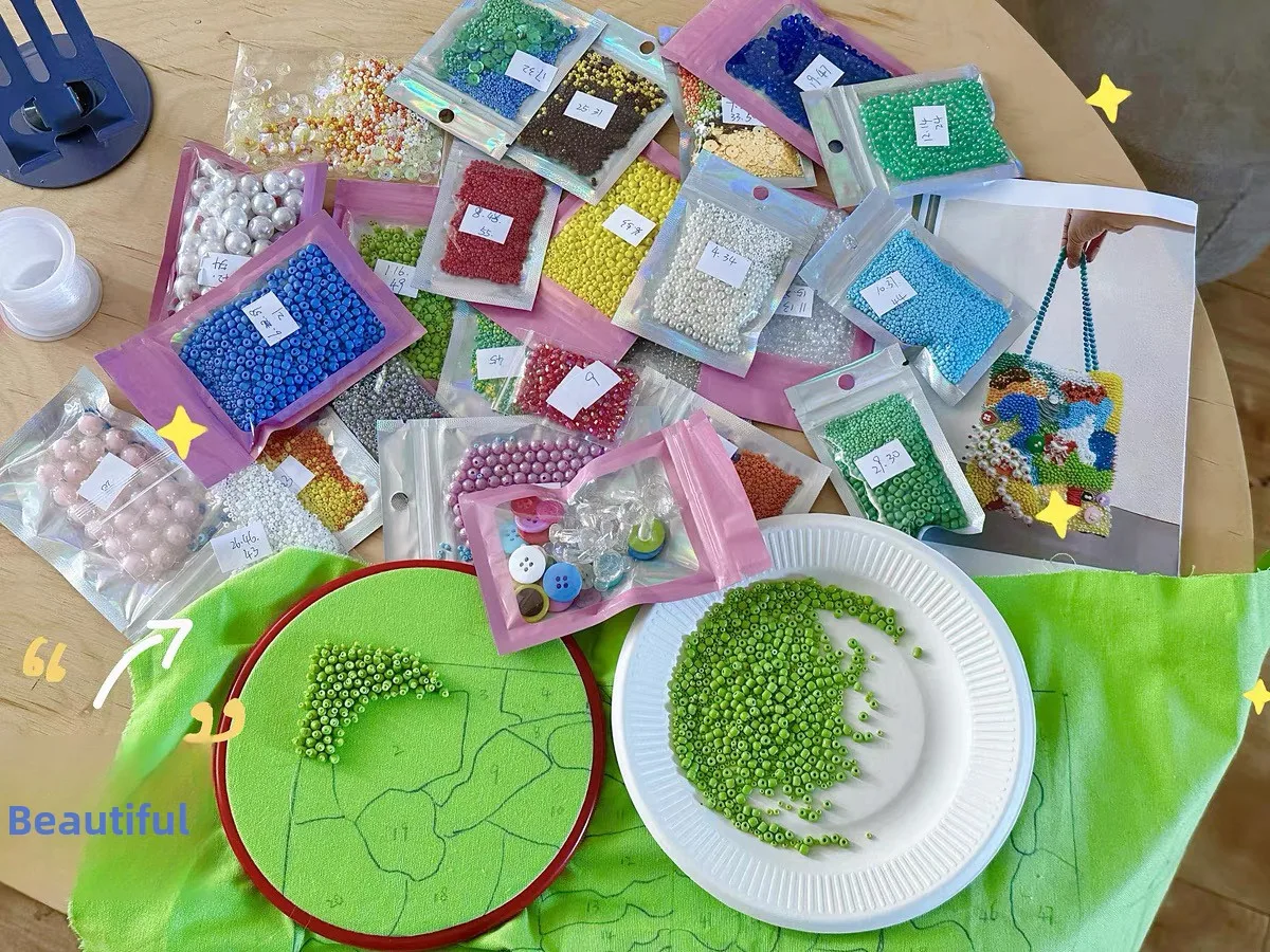 

Сумка для мобильного телефона с медведем из бисера, современная нейтральная сумка для начинающих, мягкий холст, магнитная синяя застежка